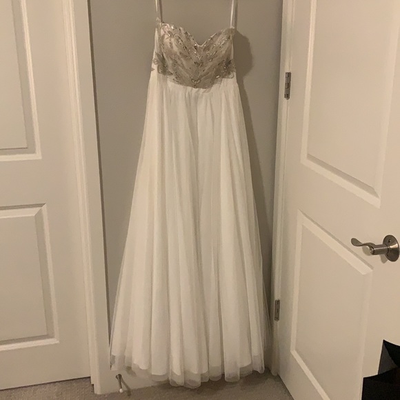 Wedding/Prom Aidan Mattox Strapless Beaded Chiffon - Picture 11 of 11